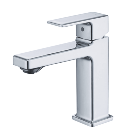 Chrome Single Hole Bathroom Faucet,Laundry Vanity Sink Faucet With Two 9 16 Hoses (Option: Chrome)