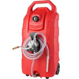 VEVOR 16 Gallon Fuel Caddy, Portable Gas Storage Tank Container With Hand  Rubber Wheels, Fuel Transfer Storage Tank For Gasoline Machine Oil Car (Color: Red)