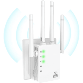 Extender 1200Mbps Dual Band WAN LAN Port, Through Wall Amplifier Internetfor Stable And Strong Coverage (Color: White)
