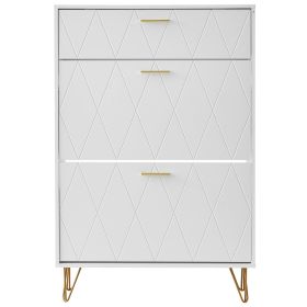 VEVOR Shoe Cabinet With 3 Flip Drawers, Shoe Storage Cabinet For Entryway, Free Standing Shoe Storage Organizer For Heels, Boots, Slippers In Hal (Option: Default)