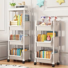 Multi-level Living Room Bedroom Storage Shelves On Wheels (Option: 5tiers of storage shelves)