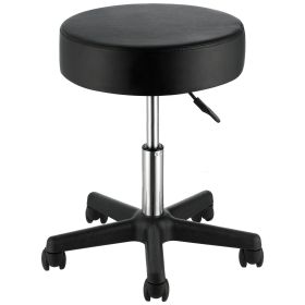 VEVOR Rolling Stools With Wheels, 400 LBS Weight Capacity Adjustable Height Stool With Ultra Thick Seat Cushion, Swivel Stools Chair For Salon, B (Option: Default)
