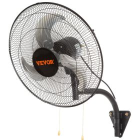 VEVOR Wall Mount Fan, 18 Inch, 3-speed High Velocity Max. 4000 CFM Oscillating Industrial Wall Fan, Commercial Or Residential For Warehouse, Gree (Color: Black)