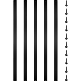VEVOR Deck Balusters, 76 Pack Metal Deck Spindles,  Staircase Baluster With Screws, Aluminum Alloy Deck Railing For Wood And Composite Deck, Styl (Color: Black)