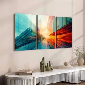 POD Customization - Modern Art Trilogy -Living Room Decoration (Option: Mirror view-8x12)