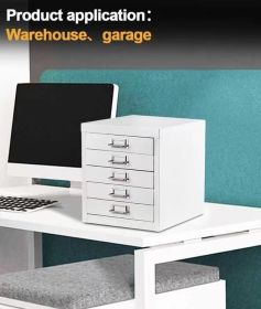 File Cabinet With MINI Size Metal File Organizer Document Organizer, Black And White Two Color Available And 5 Drawer And 10 Drawer For Home Offi (Option: Five Drawer File Cabinet-White)