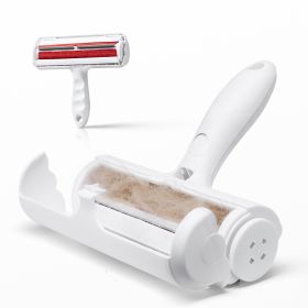 Pet Hair Remover Roller Reusable Dual-sided Lint Roller For Furniture Clothes (Color: White)