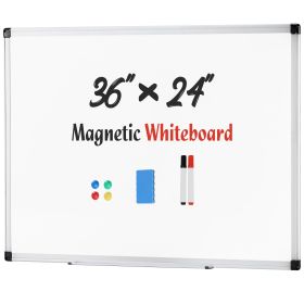 Magnetic Dry Erase Board  36 X 24 Inches White Board For Home Office School,Sliver Reinforced Aluminum Frame (Option: 36X24)