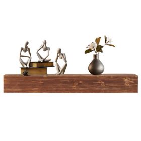 Indoor Home 48 Inch Fireplace Frame Solid Wood Storage Rack (Option: Light Brown)