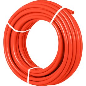 VEVOR  PEX Tubing Pipe PEX Tubing Oxygen Barrier Radiant Floor PEX Pipe Radiant Heat Floor Heating Plumbing Cold And Hot Water Tubing (Color: Red)