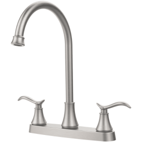 Single Handle High Brushed Nickel Pull Out Kitchen Faucet,Single Level Stainless Steel Kitchen Sink Faucets With Pull Down Sprayer (Option: Brushed Nickel)