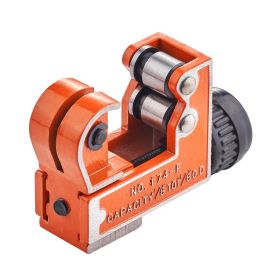 VEVOR Mini Tubing Cutter, Mini Copper Pipe Cutter, Heavy Duty Compact Tube Cutter Tool With High-Speed SKD Blade For Copper, Aluminum, Galvanized (Color: Orange)