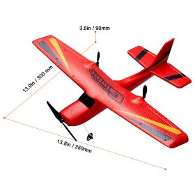 VEVOR RC Airplane EPP Foam RC Plane Toy With 2.4 GHz Remote Control 2 Batteries (Option: Default)