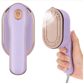 Portable Handheld Steamer For Hang Flat Ironing Travel Garment Steamer With  Rotatable Handle 10S Fast Heating Clothing Wrinkles Remover For Home (Color: Purple)