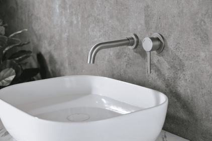 Wall Mount Faucet For Bathroom Sink Or Bathtub, Single Handle 2 Holes Brass Rough-in Valve Included, Brushed Nickel (Option: Brushed Nickel)