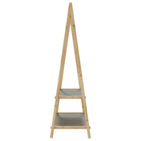 vidaXL Clothes Rack with Shelves 96x45.5x150.5 cm Bamboo (Option: as picture)