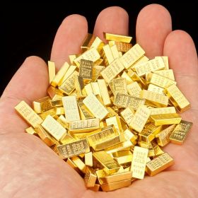 Creative Solid Alloy Simulation Small Gold Bars (Option: Golden)
